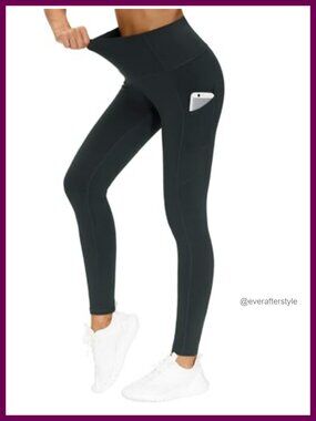 High Waist Yoga Pants Workout Leggings with Side Pockets
